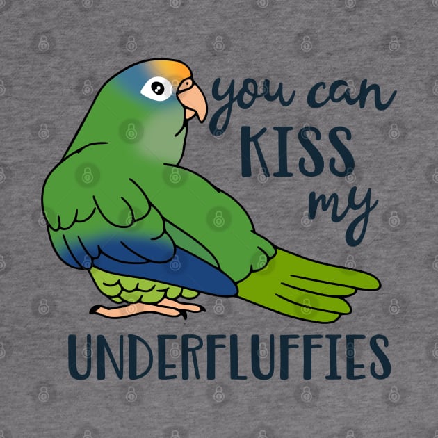 You can kiss my underfluffies Peach Fronted Conure by FandomizedRose